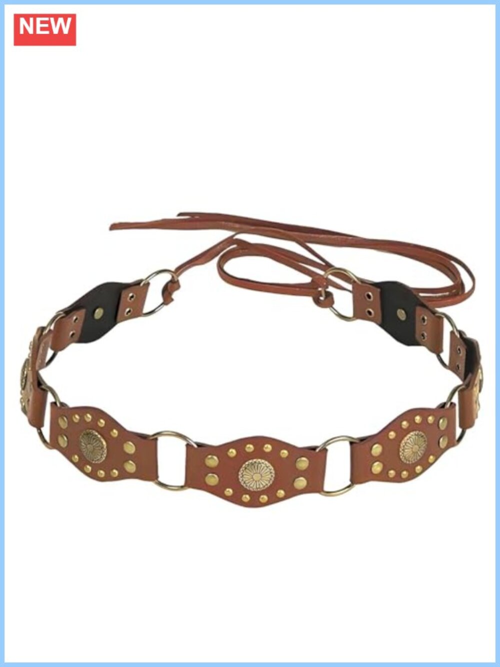 Faux Leather Western Cowgirl Belt Adjustable Cosplay Renaissance Accessory